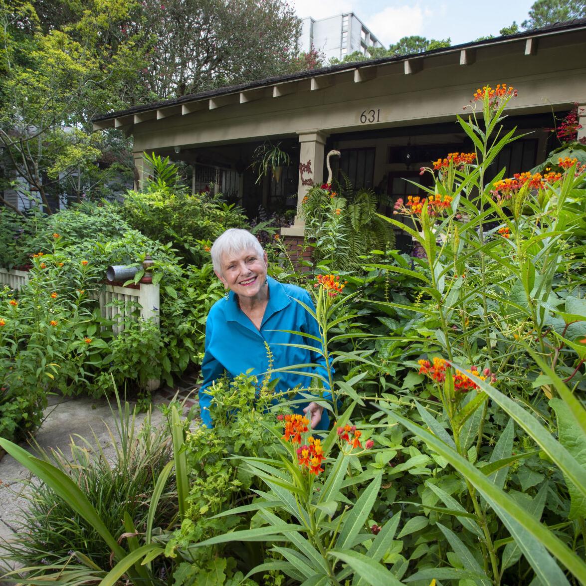 June Peay's garden covers every inch of her Spanish Town yard — even her driveway
